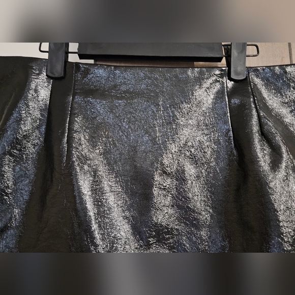 VICI × GINA Curved Mini Pleather Skirt In Black. Size XL NWT - Picture 8 of 11